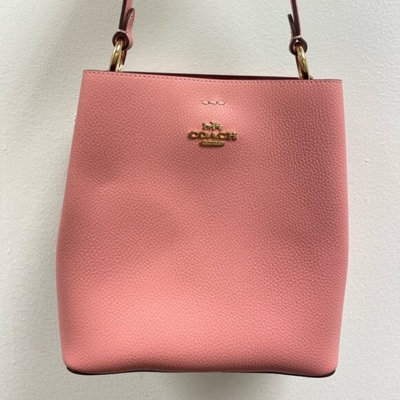 Coach Handbags - Coach 1011 Small Leather Town Bucket Bag in Bubblegum/Wine